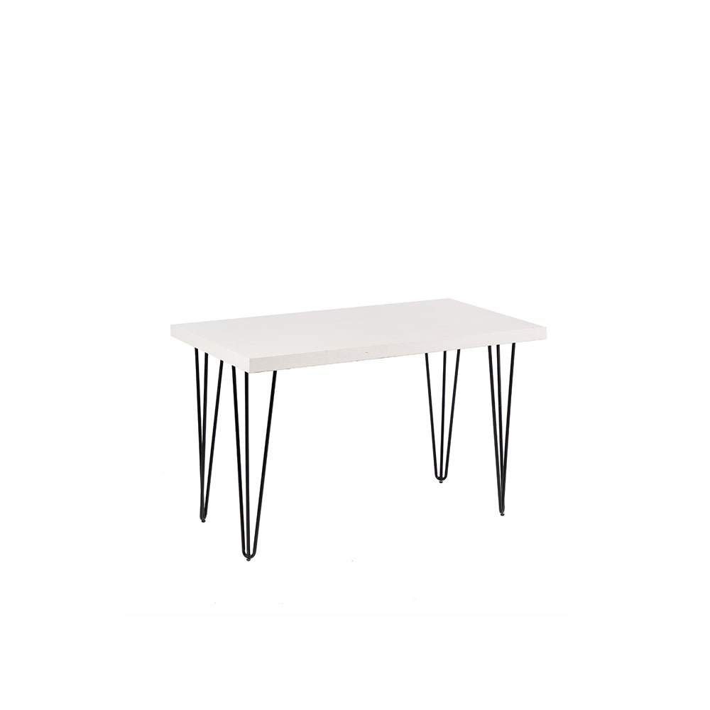 Whitewash Hairpin Cafe Table
